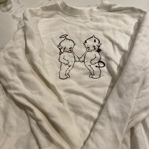 angel and devil baby sweatshirt